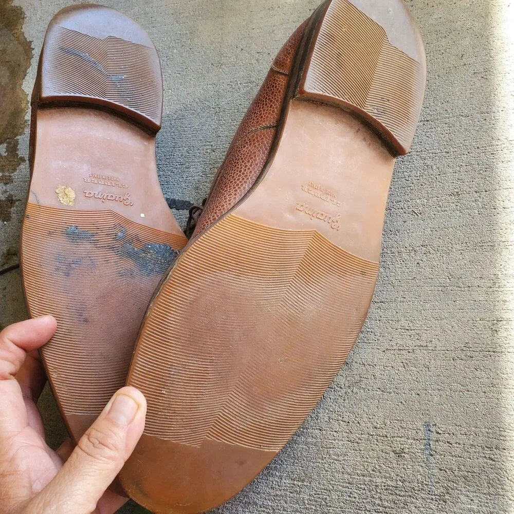 Vintage COLE HAAN Men's Dress Shoes Size 11.5M Leahter OXFORDS ( Made in ITALY )